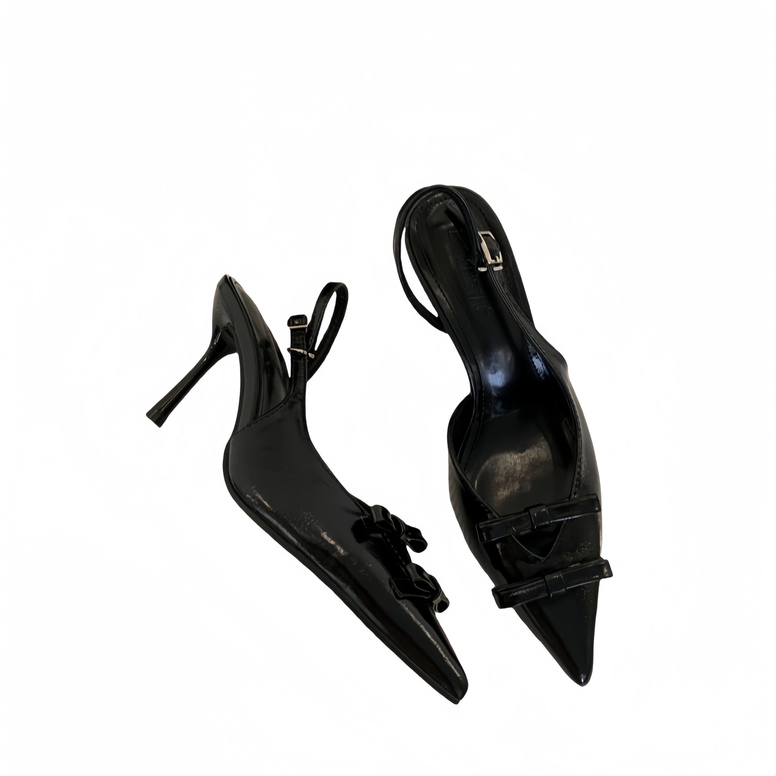 2025 Spring Summer New Fashion High Heel Women's Shoes Sweet Bow Decor Shallow Mouth Elegant Pointed Toe Sandals - Image 5