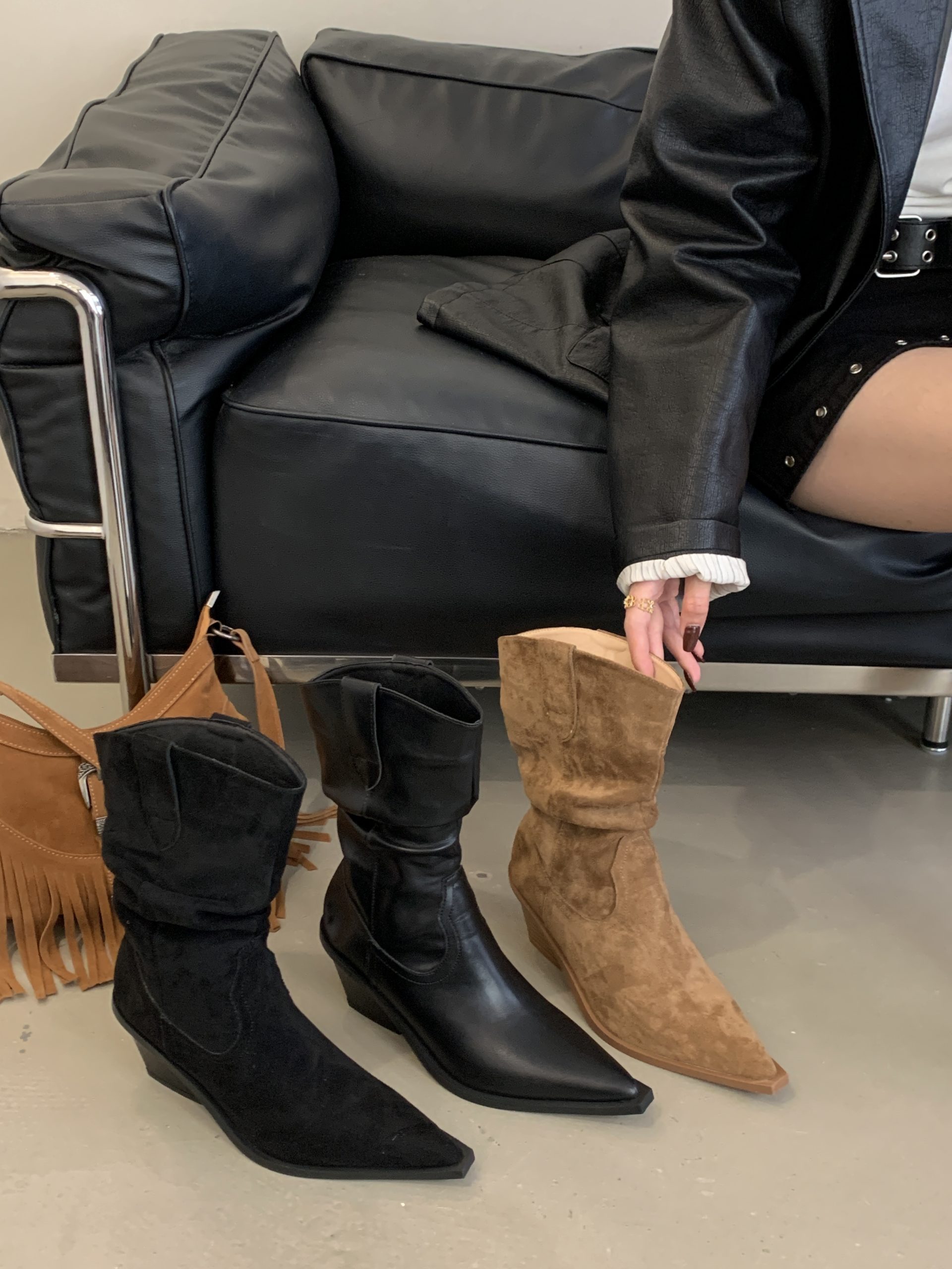 BUBUFLY Women's Western Chunky Heel Mid Calf Boots 2026 New Fashion Stacked Boots - Image 4